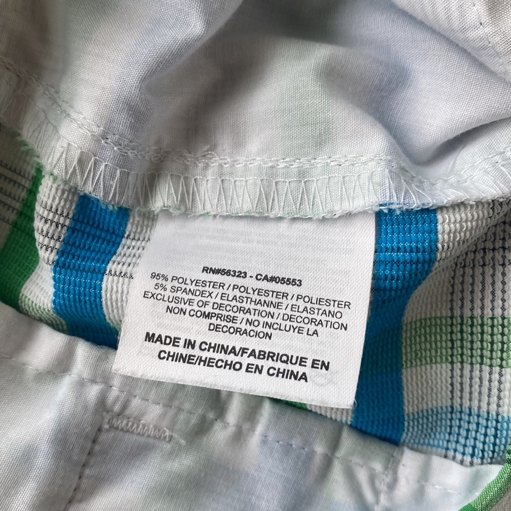 Nike Dri Fit Golf Shorts Vibrant Blue/Green/White colored Check Mens Sz.35 EUC - Picture 5 of 9